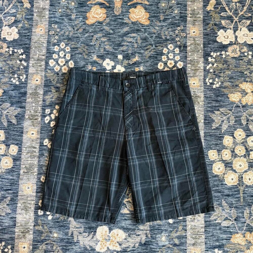 Y2k hurley plaid shorts